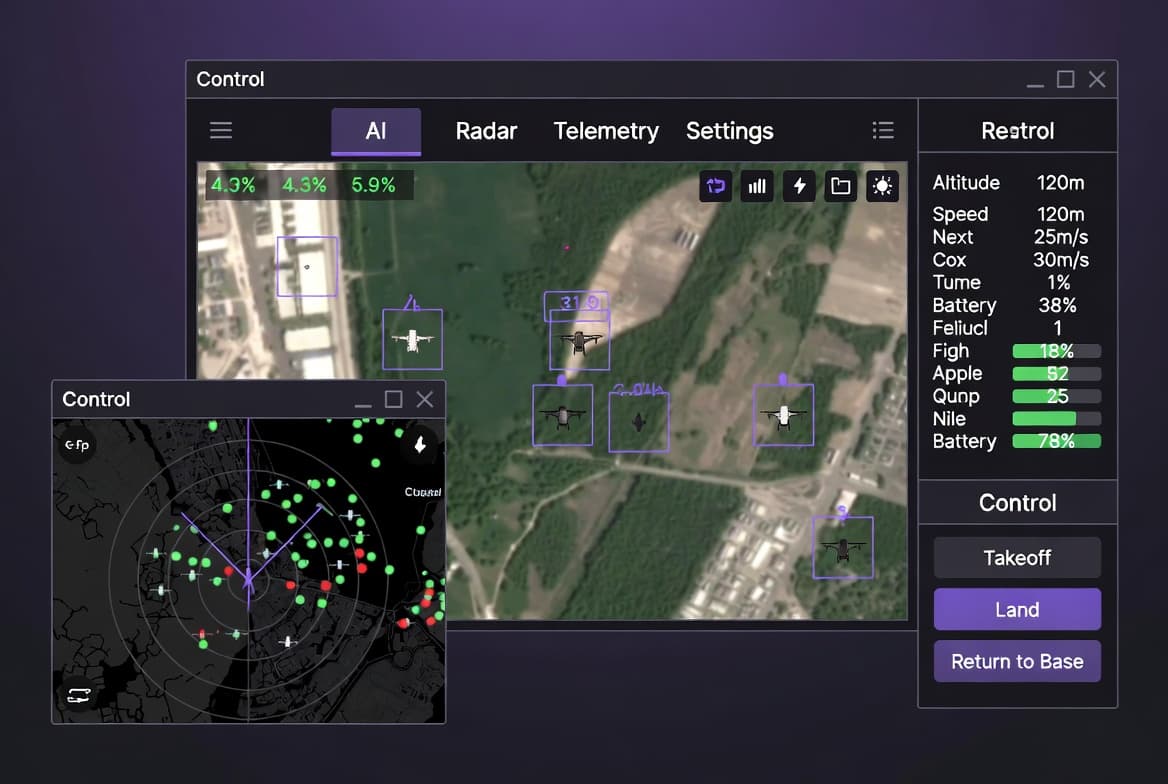 Edge-AI multi-target classification HUD.